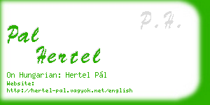 pal hertel business card
